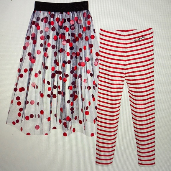 Junior Gaultier girls tulle skirt and leggings set